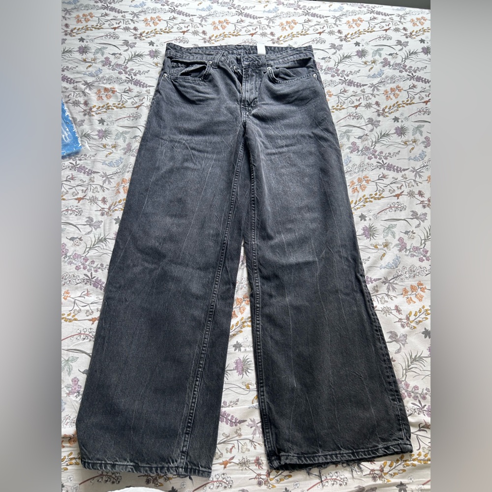 H&M Women's Straight Leg Jeans - Charcoal Black